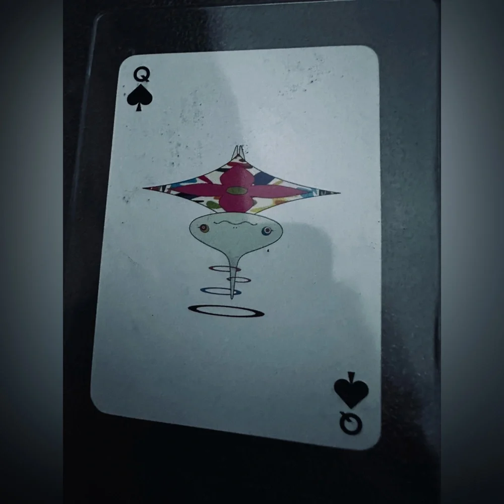 Louis Vuitton Multicolor White Murakami Monogram Card Queen ♠️ - Picture 2 of 2